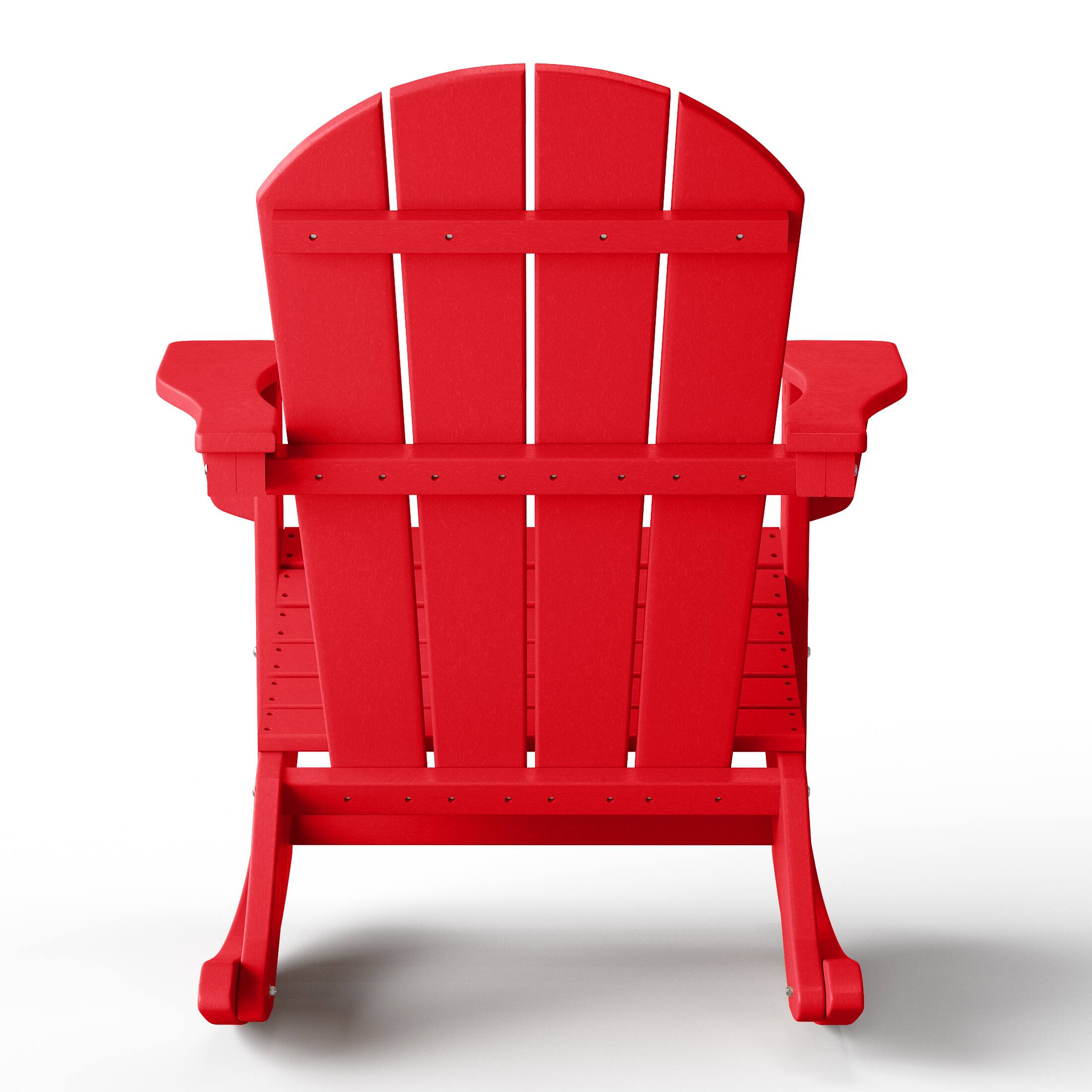 Alt View 2. WestinTrends - WestinTrends Malibu Outdoor / Patio Poly Adirondack rocking chair - Red.