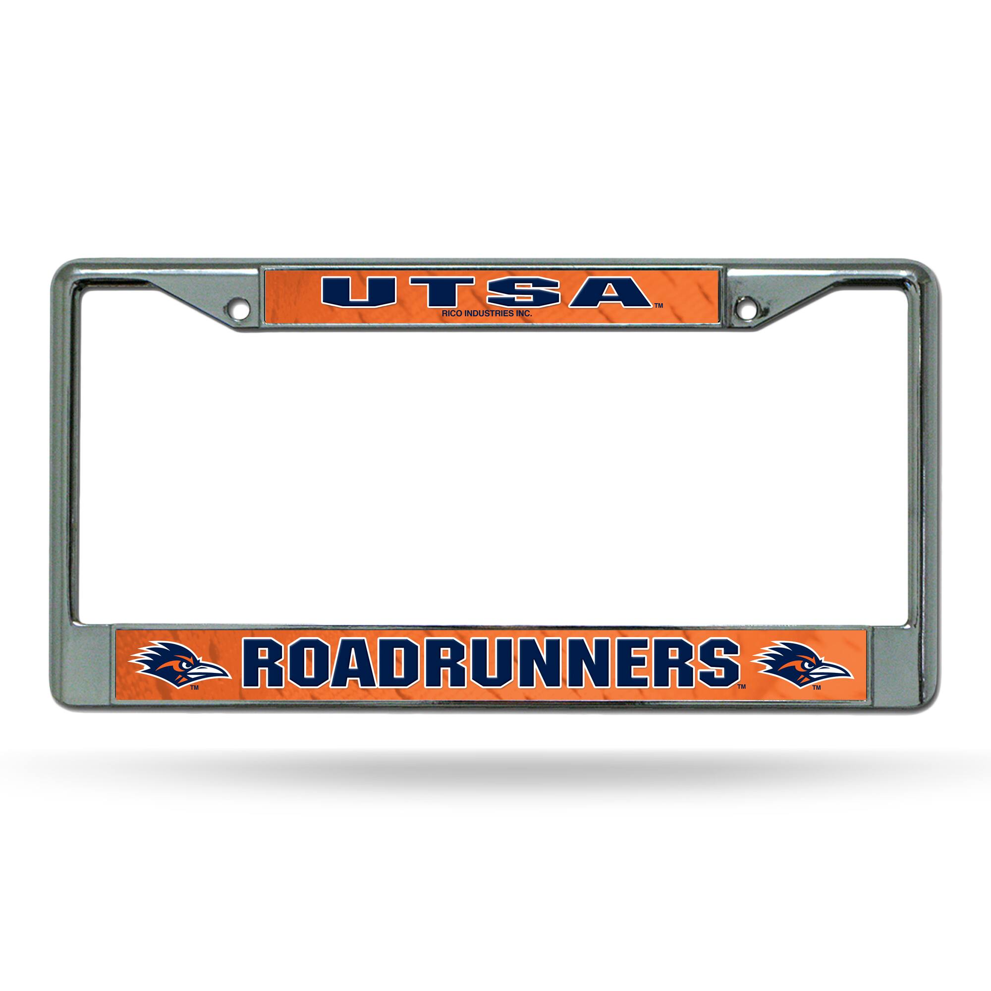 Rico Industries - Texas San Antonio Roadrunners Chrome Metal License Plate Frame - Multi