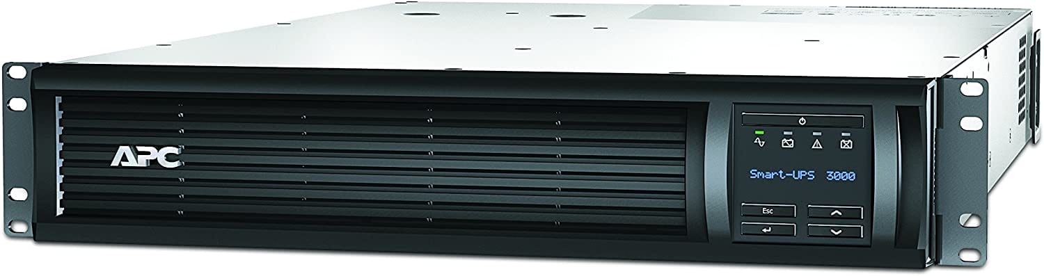 APC - 3000VA Smart UPS with SmartConnect, SMT3000RM2UC Rack Mount UPS Battery Backup, Sinewave, AVR, 120V, Line Interactiv - Black