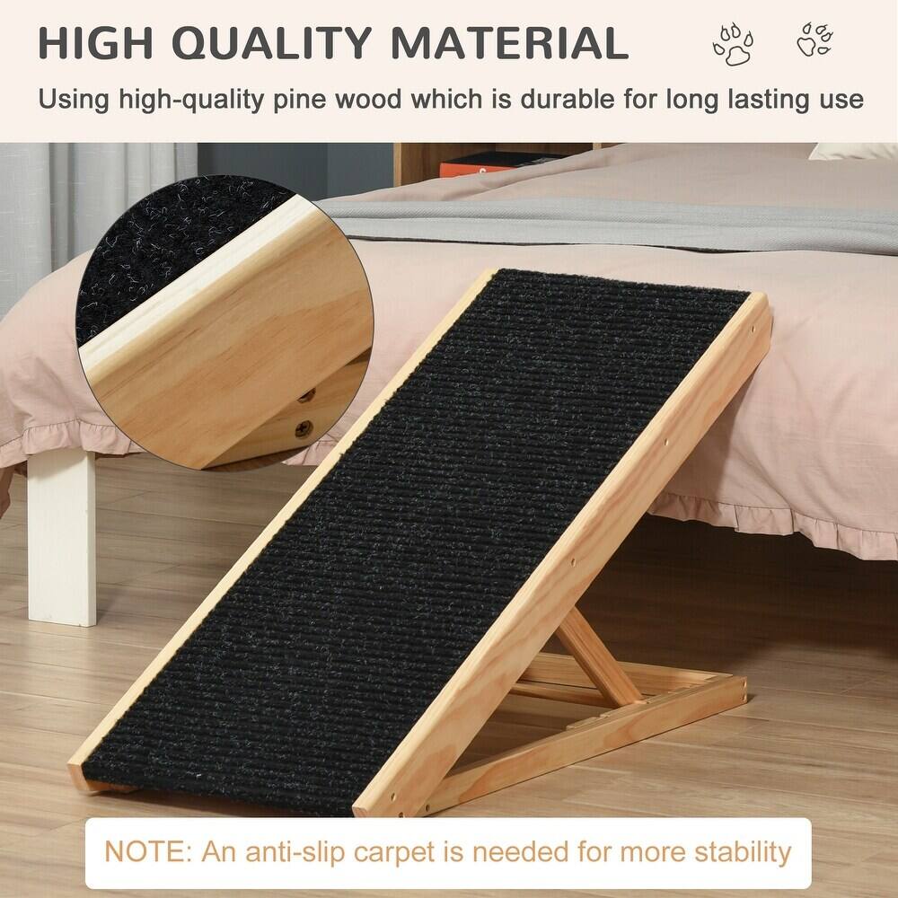 HIGH QUALITY MATERIAL  
Using high-quality pine wood which is durable for long lasting use  

NOTE: An anti-slip carpet is needed for more stability