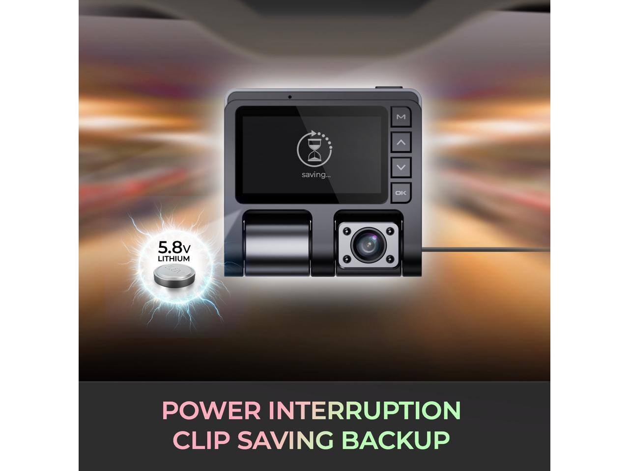 M saving...  
V OK  
5.8v LITHIUM  
POWER INTERRUPTION  
CLIP SAVING BACKUP