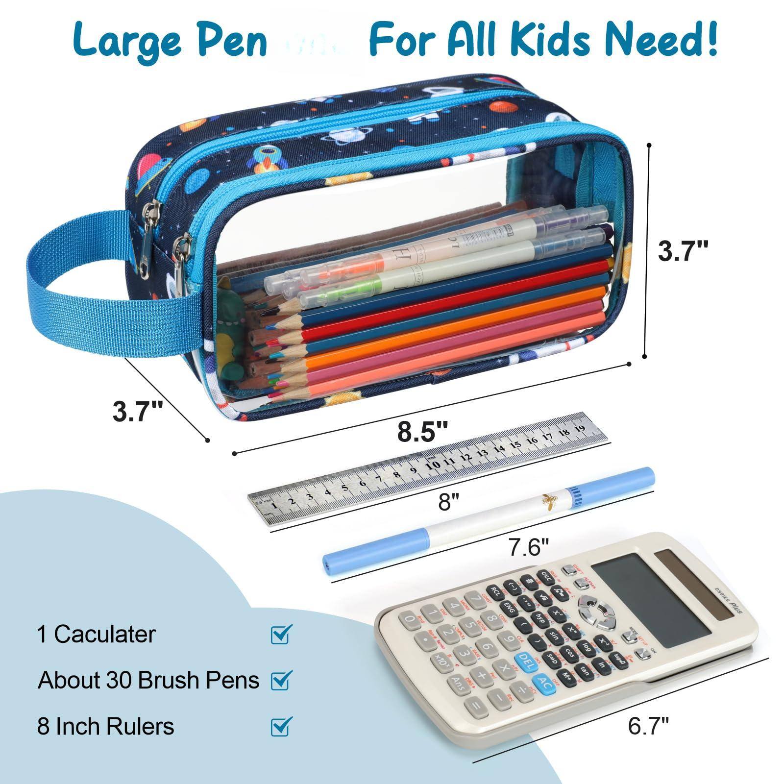 Alt View 1. Live At Space - 3pcs Clear Backpack For   15 Inch And Lunch Bag Pencil Case Set  Heavy Duty Transparent Bookbag School See Through Aged - 2pcs, B-deep Purple Unicorn-Backpack & Pencil Cas.