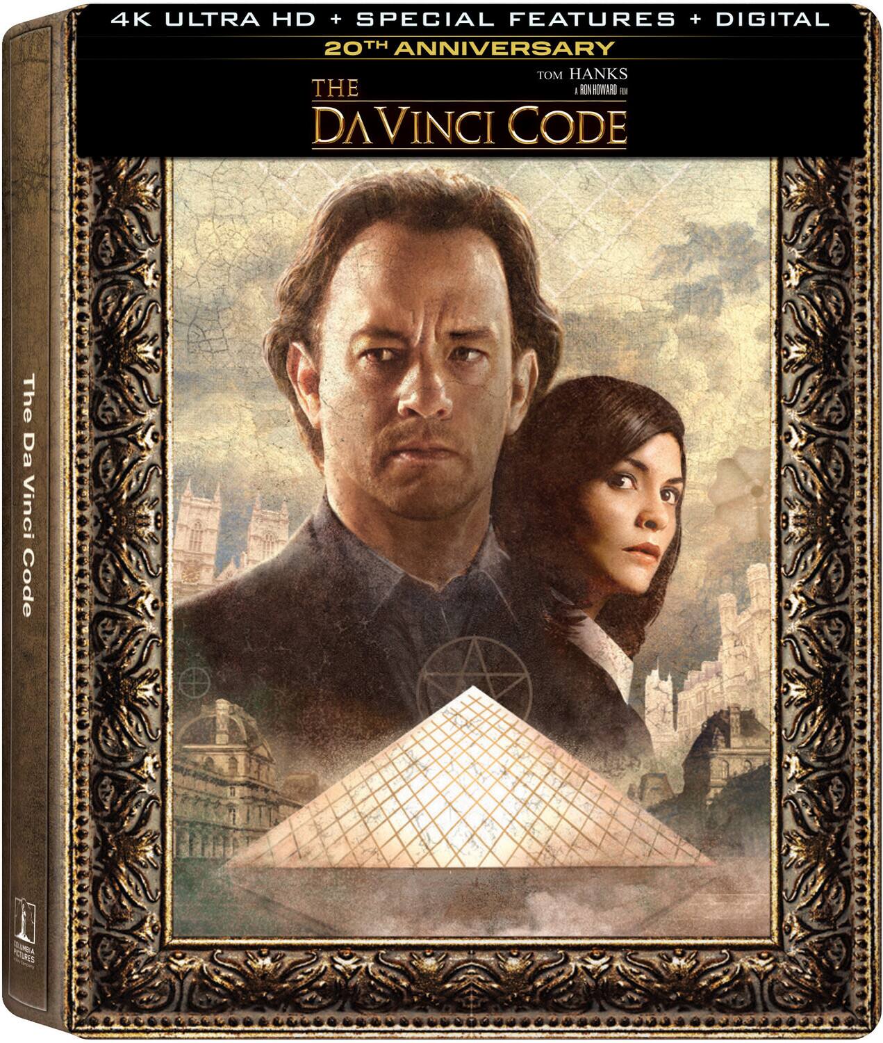Alt View 1. The Da Vinci Code (20th Anniversary) (Steelbook)   - 4K Blu-Ray.