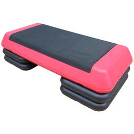 Anysun - Adjustable Workout Aerobic Stepper in Fitness & Exercise Step Platform Trainer with 4 risers - Red