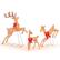 Alt View 18. Costway - 3 PCS Lighted Christmas Reindeer Family Set Holiday Decoration with 255 Lights - Gold.