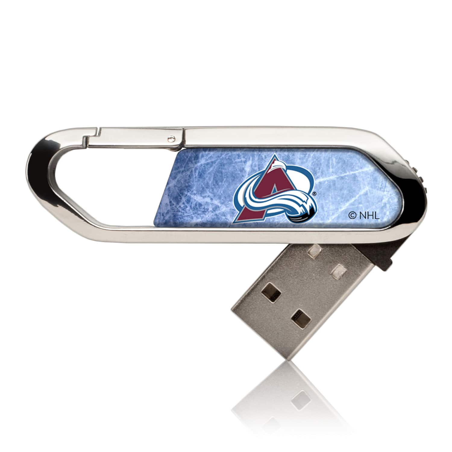 Keyscaper - Colorado Avalanche Ice Flood Clip USB Flash Drive-16 GB USB-C - Multicolor