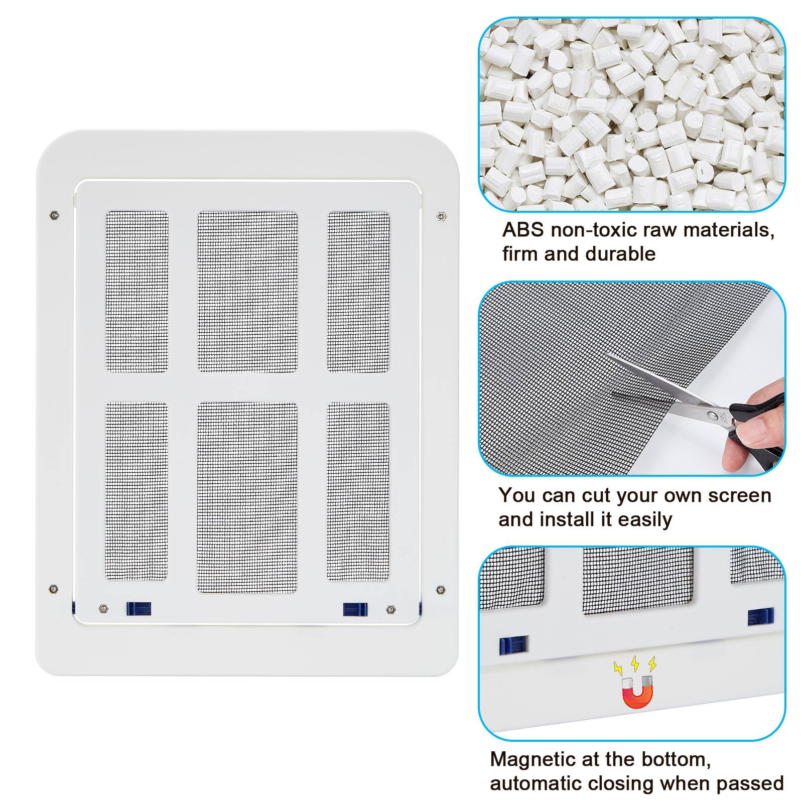 ABS non-toxic raw materials, firm and durable

You can cut your own screen and install it easily

Magnetic at the bottom, automatic closing when passed