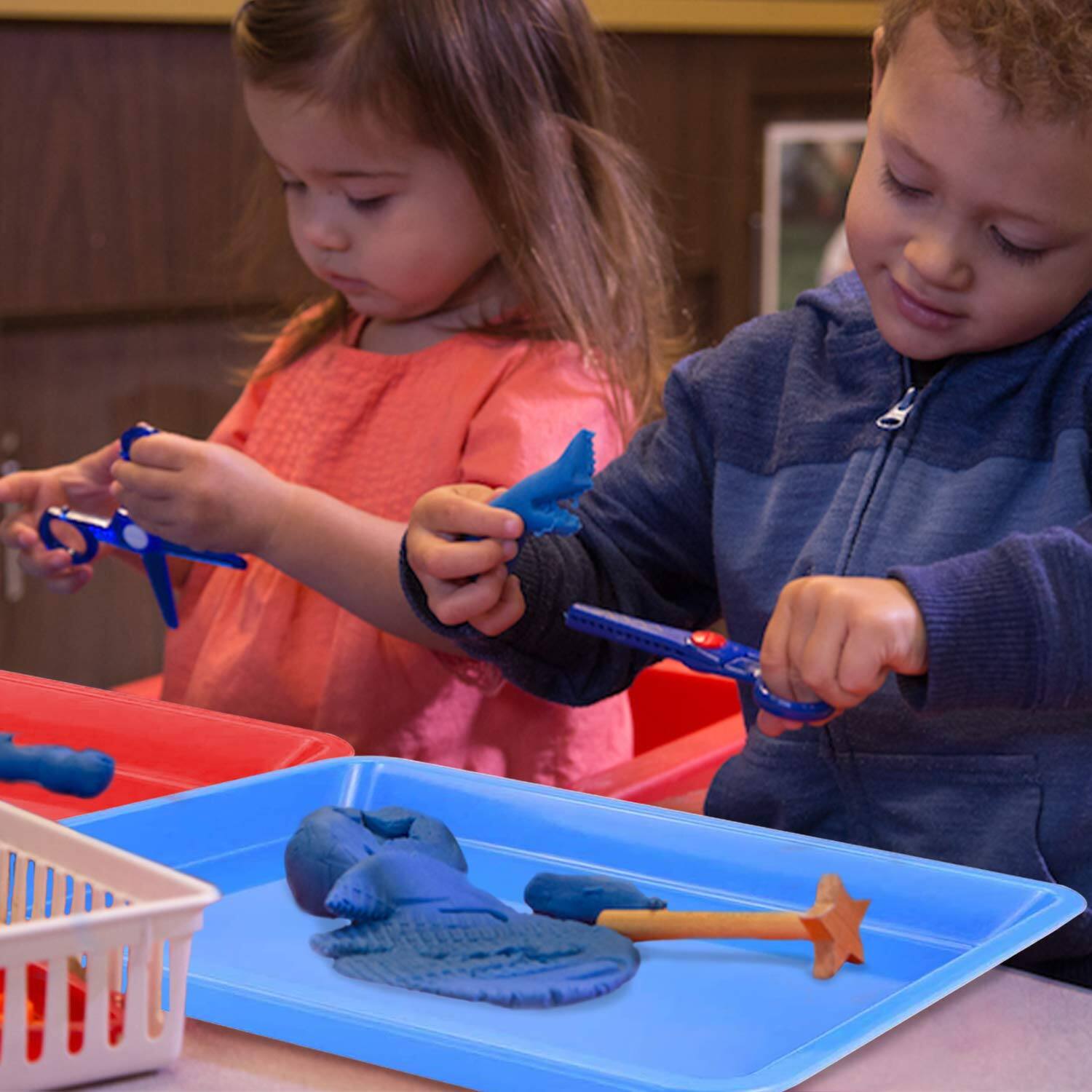 Alt View 3. Dapper Styles - Plastic Art Trays - Stackable Activity  Craft Organizer Serving Tray For Diy Projects Painting Beads 3 1 - 13.4 x 9.8 x 1 inch.