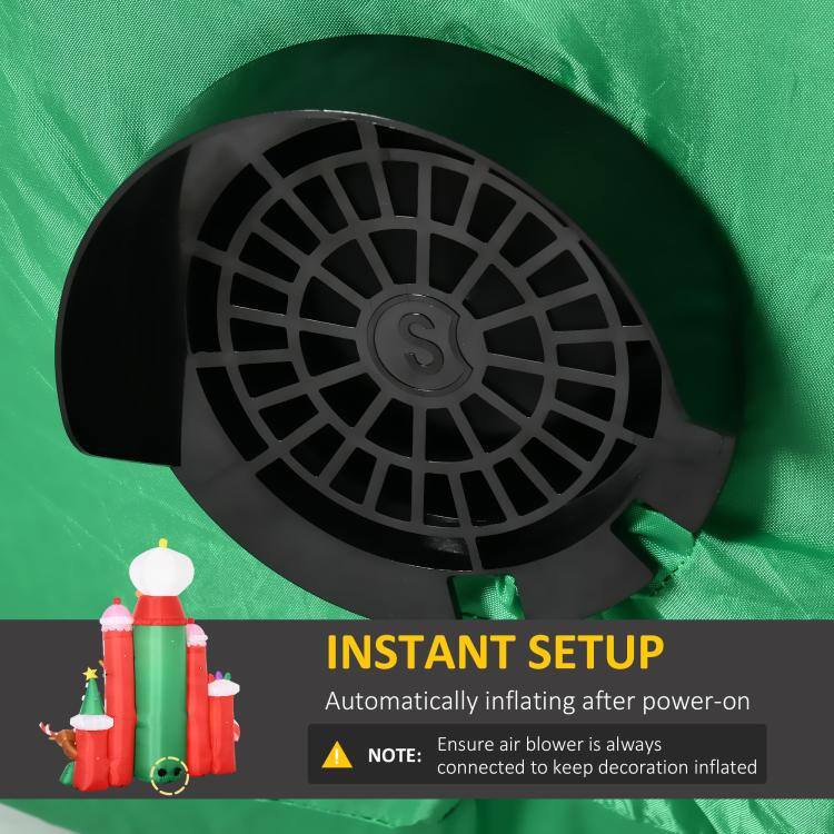 6

INSTANT SETUP
Automatically inflating after power-on

NOTE: Ensure air blower is always connected to keep decoration inflated