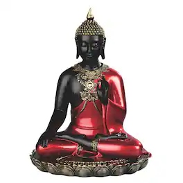 FC Design - 11.25"H Buddha Praying and Meditating Figurine Statue Office Desk Tabletop Home Decor Gift - Multi-Color