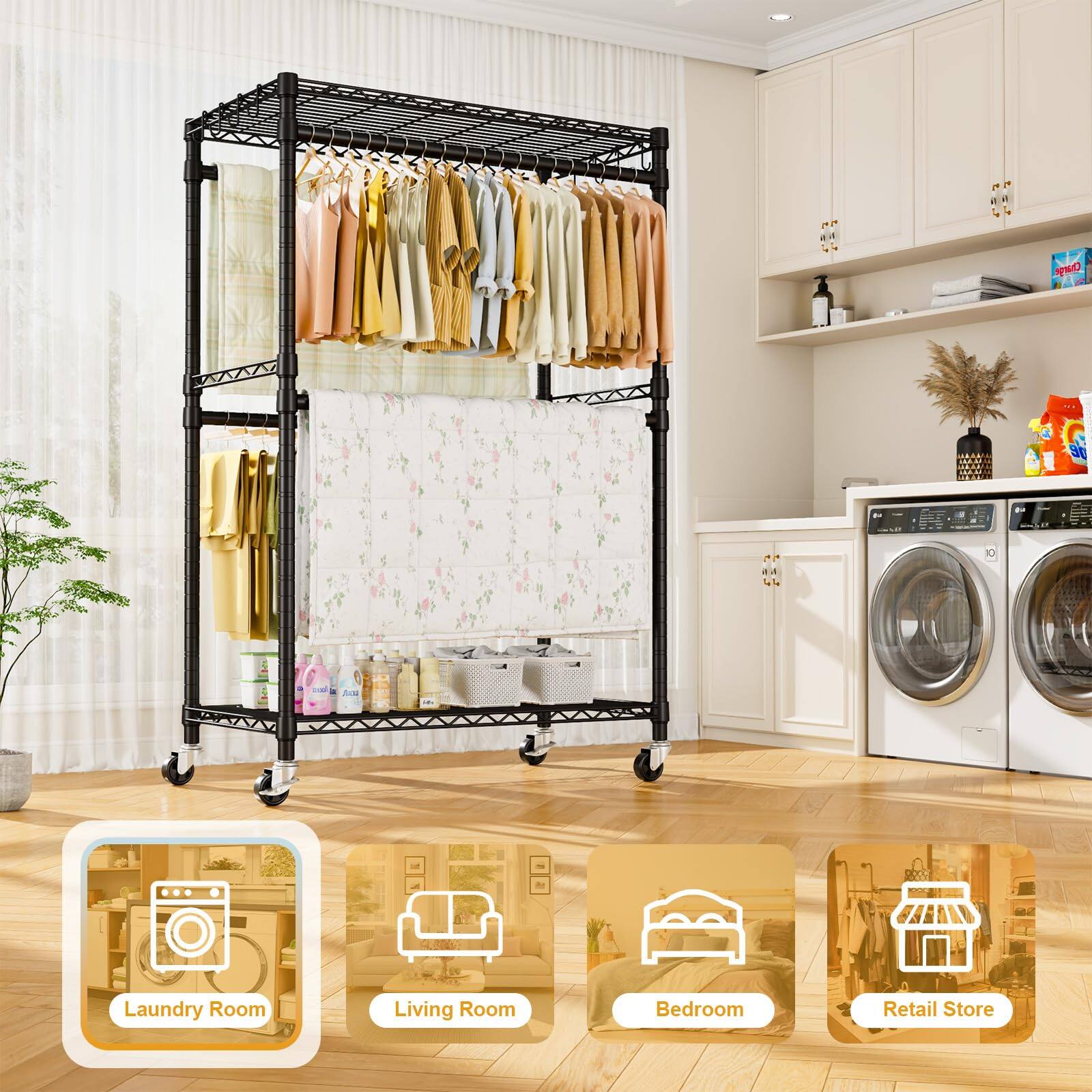 Laundry Room  
Living Room  
Bedroom  
Retail Store