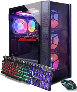 STGAubron - Gaming Desktop PC, Intel Core i7 8th Gen up to 4.1Ghz, GeForce RTX 3060 12G, 32G DDR4 RAM, 1T SSD, WIN11H - Black