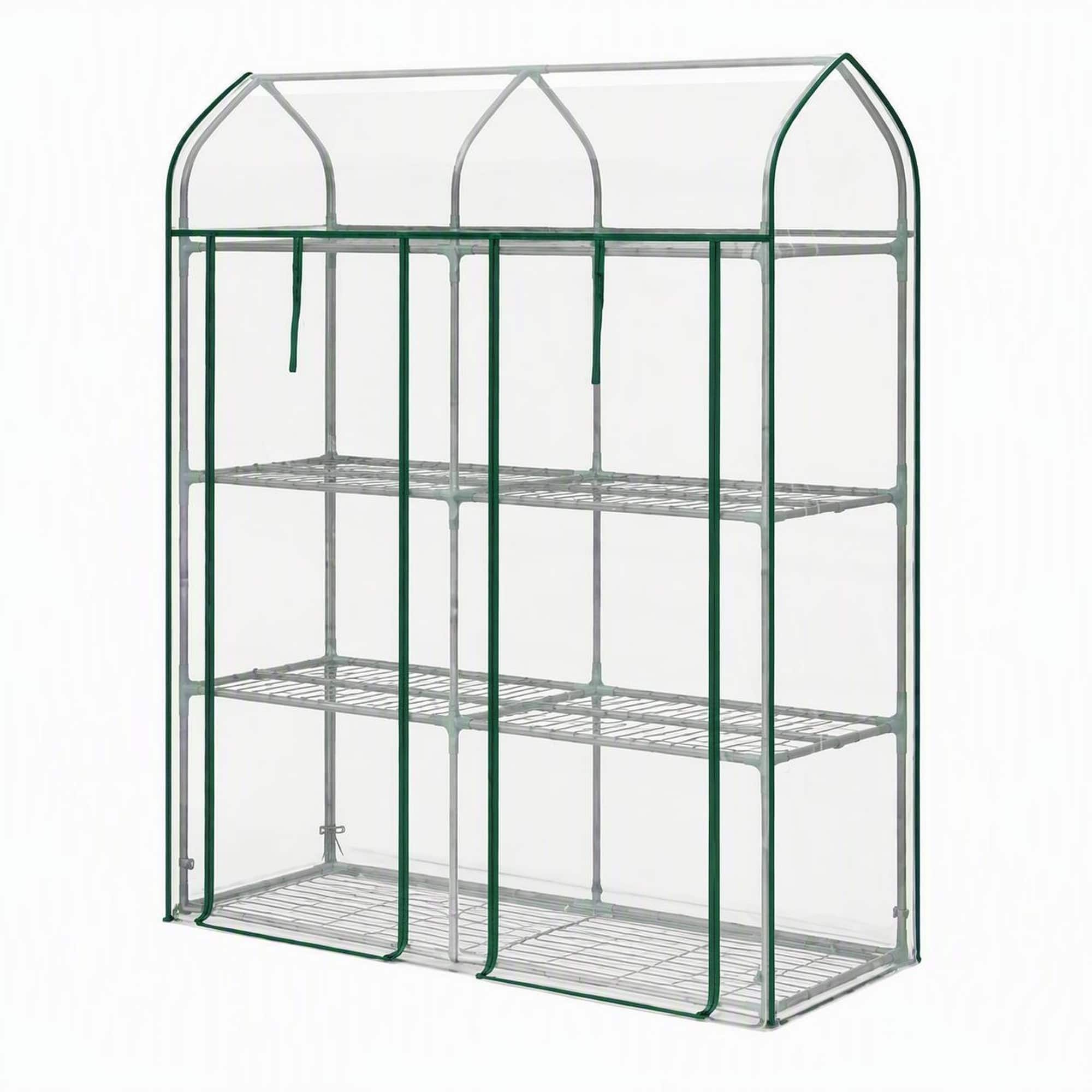 RYHNUYNE - Galvanized Steel Raised Garden Bed with Arched Trellis for Climbing Plants, 5x3x6 Foot Outdoor Elevated Planter - Clear