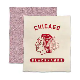 Logo Brands - Chicago Blackhawks 50- x 60- Luxe Dreams Throw Blanket - Oatmeal