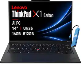 Lenovo - Upgraded - ThinkPad X1 Carbon Gen 12 14" FHD+ Laptop - AI PC - Intel Core Ultra 5 with 16GB Memory - 512GB SSD - Windows 11Pro - Jet Black