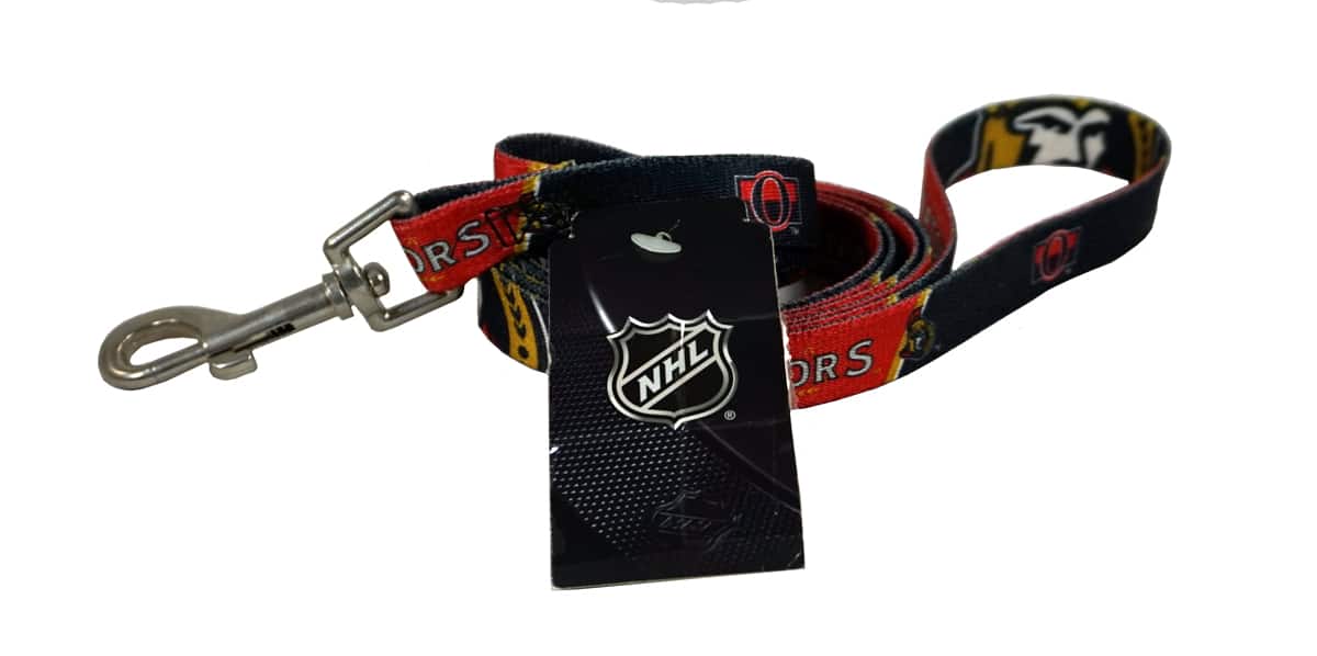 Hunter - Ottawa Hockey Senators NHL Medium 3/4 inch wide - 6 foot Dog Leash / Lead - Multi