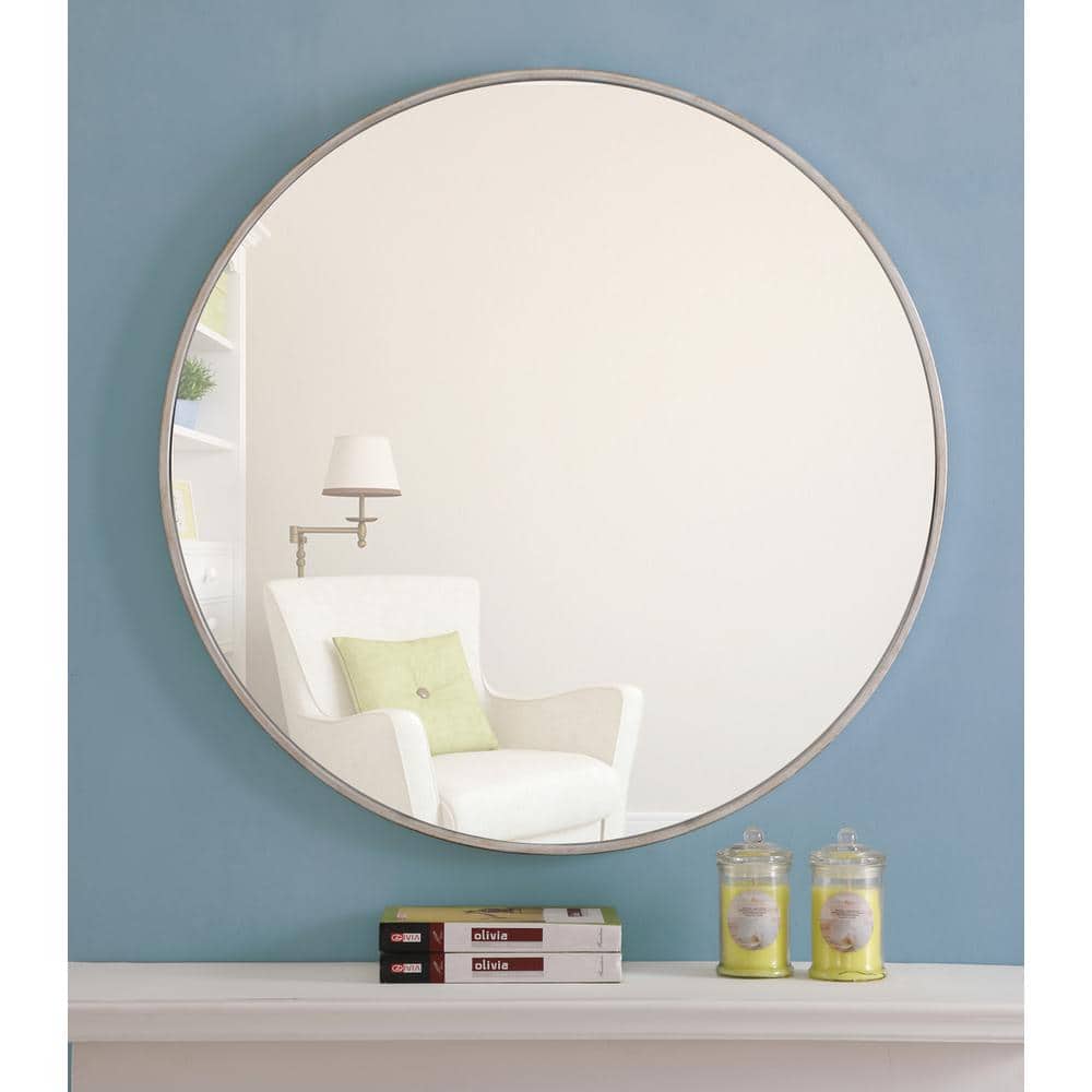 Elegant Decor - Metal frame Round Mirror 32 inch finish - Silver price history on PriceWatchPro