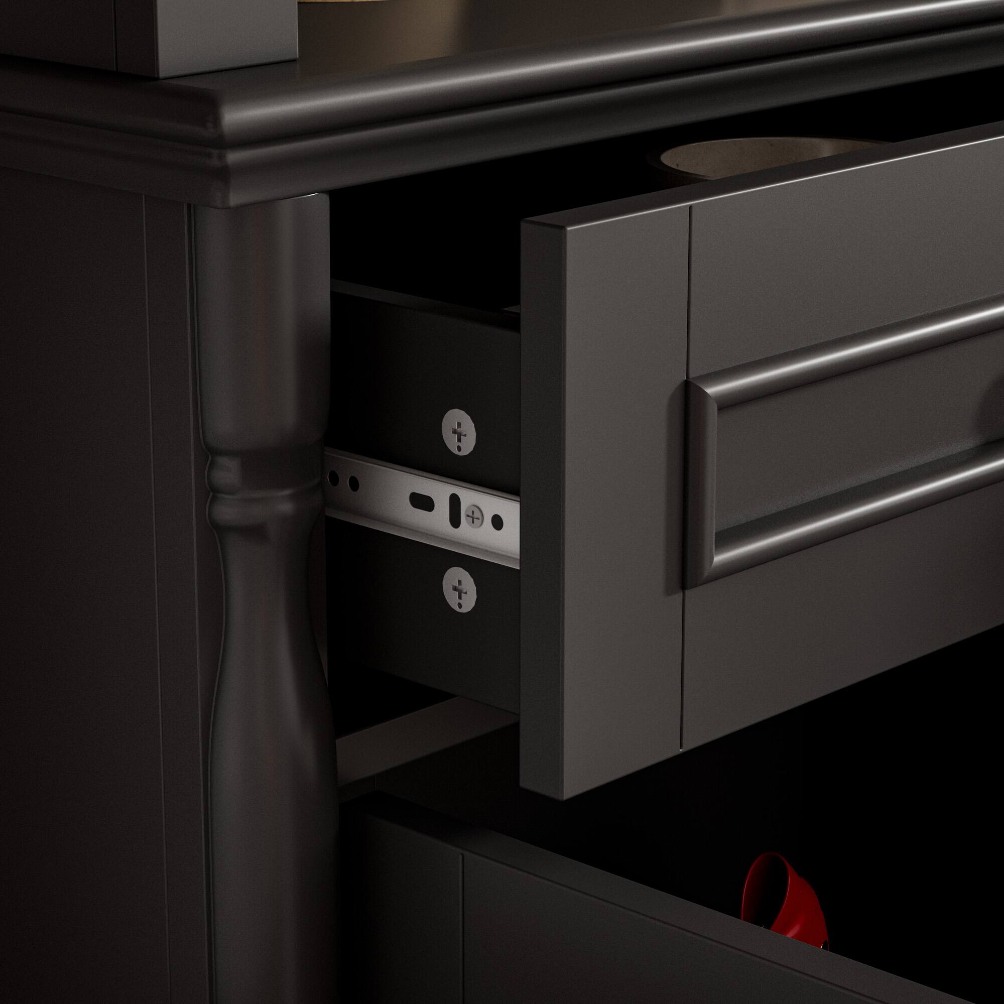 Alt View 6. Famapy - Famapy European - Style TV Stand Combo Entertainment Center, Fits Up to 60 - Inch TVs - Black.