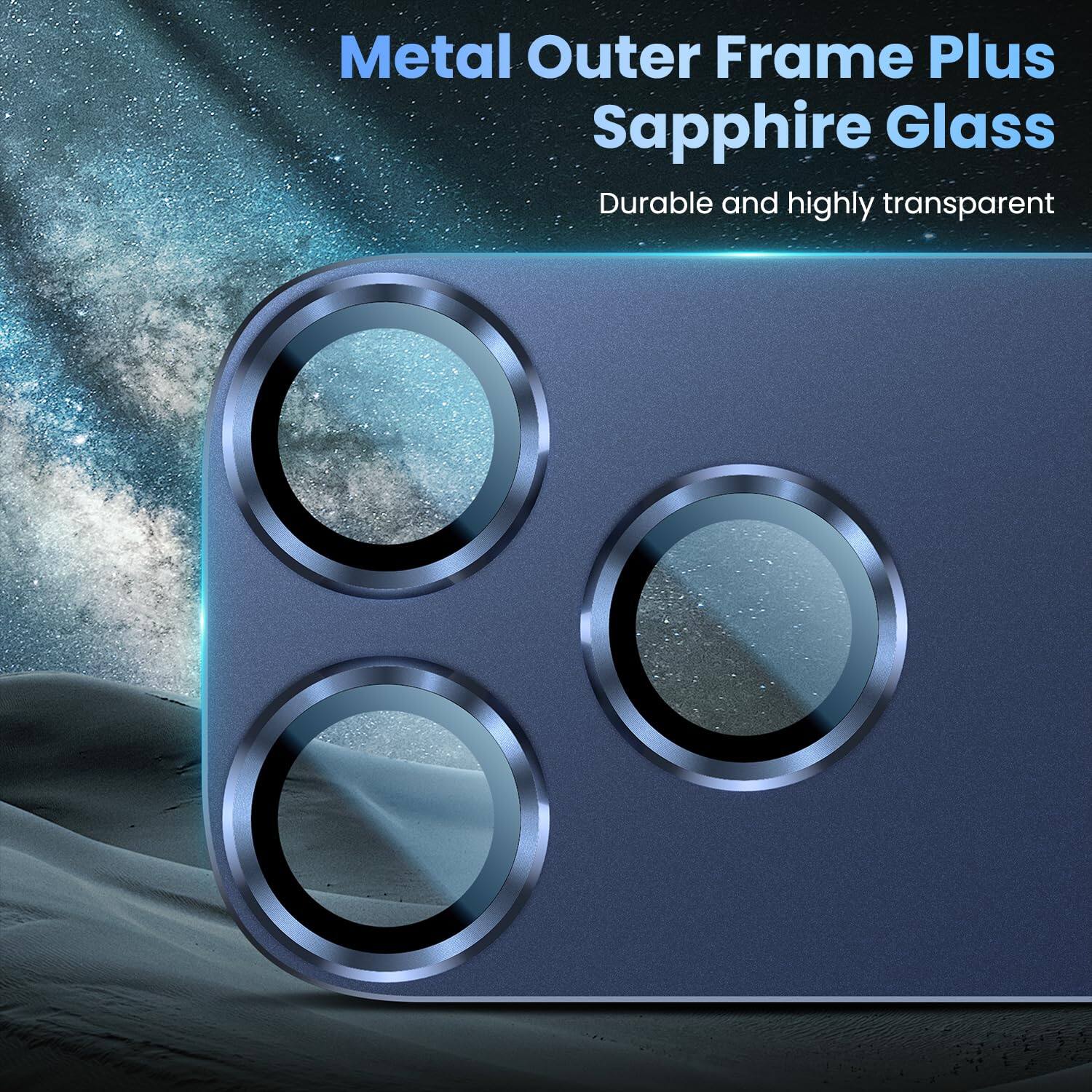 Metal Outer Frame Plus Sapphire Glass  
Durable and highly transparent