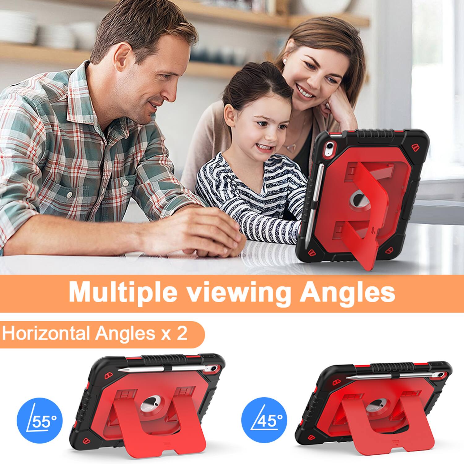 Multiple viewing Angles  
Horizontal Angles x 2  
55°  
45°