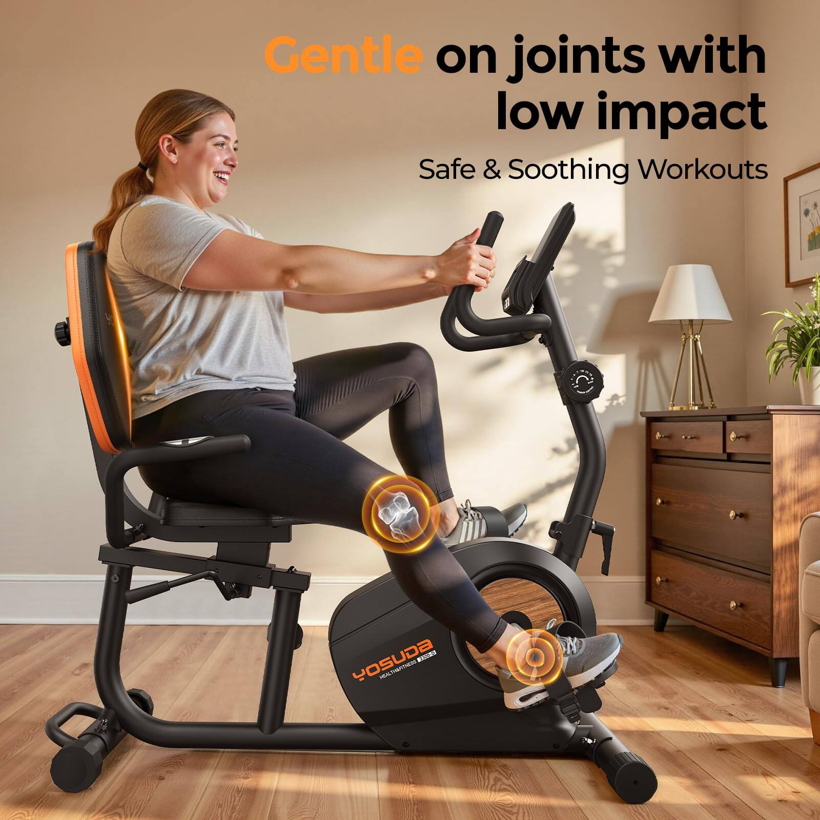 Gentle on joints with low impact  
Safe & Soothing Workouts