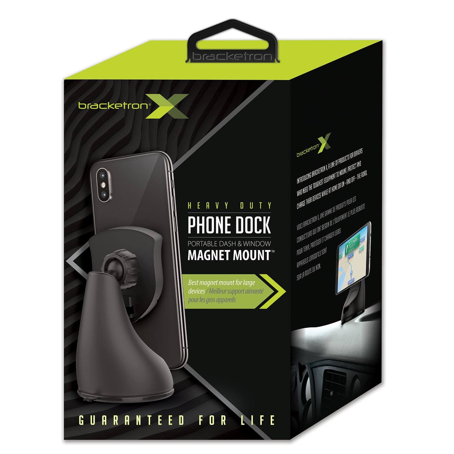 Alt View 11. Bracketron - HD Phone Dock Portable Dash and Window Magnet Mount For Most Cell Phones - Black.