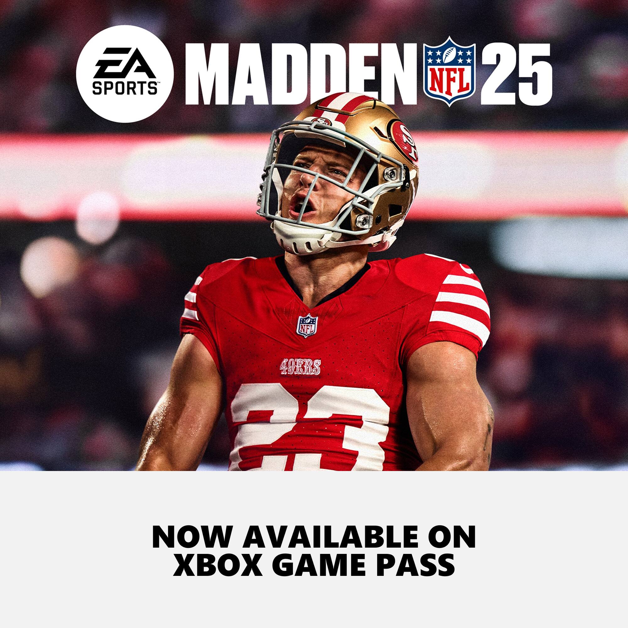 EA Madden NFL 25 is now available on Xbox Game Pass.