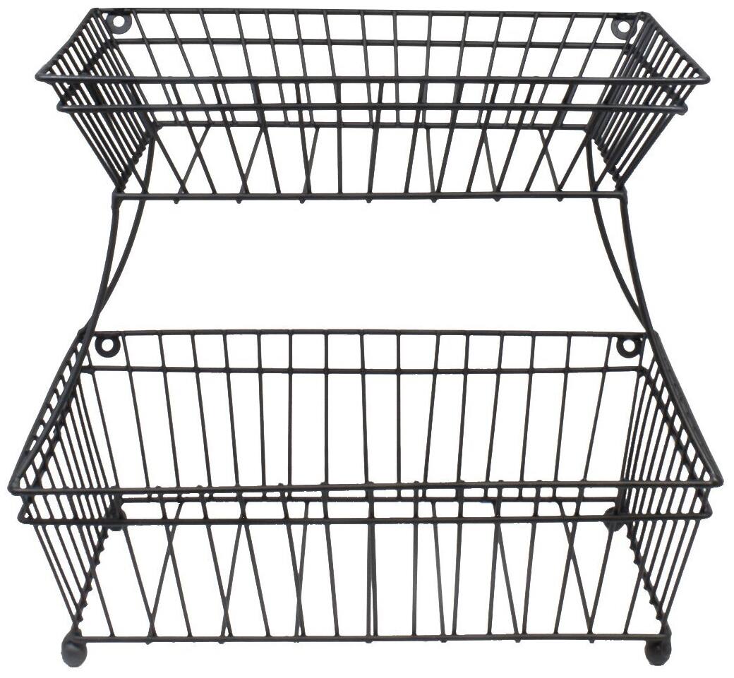 Alt View 3. Sorbus - Sorbus 2-Tier Metal Basket, Kitchen, Countertop, and Pantry Storage for Home.