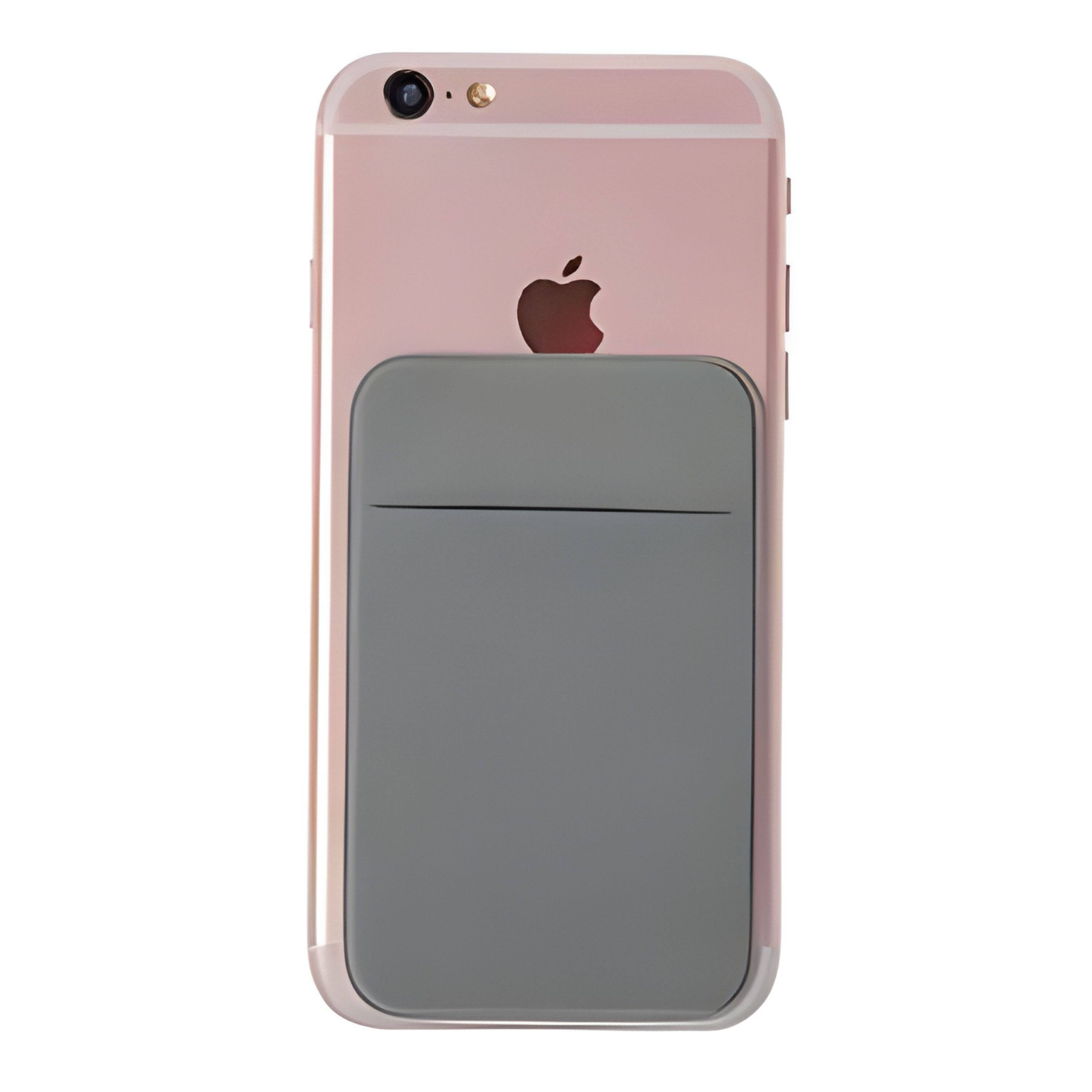 Angle. Kitcheniva - Universal Adhesive Pocket Stick-On Wallet For Cell Phone - Gray.