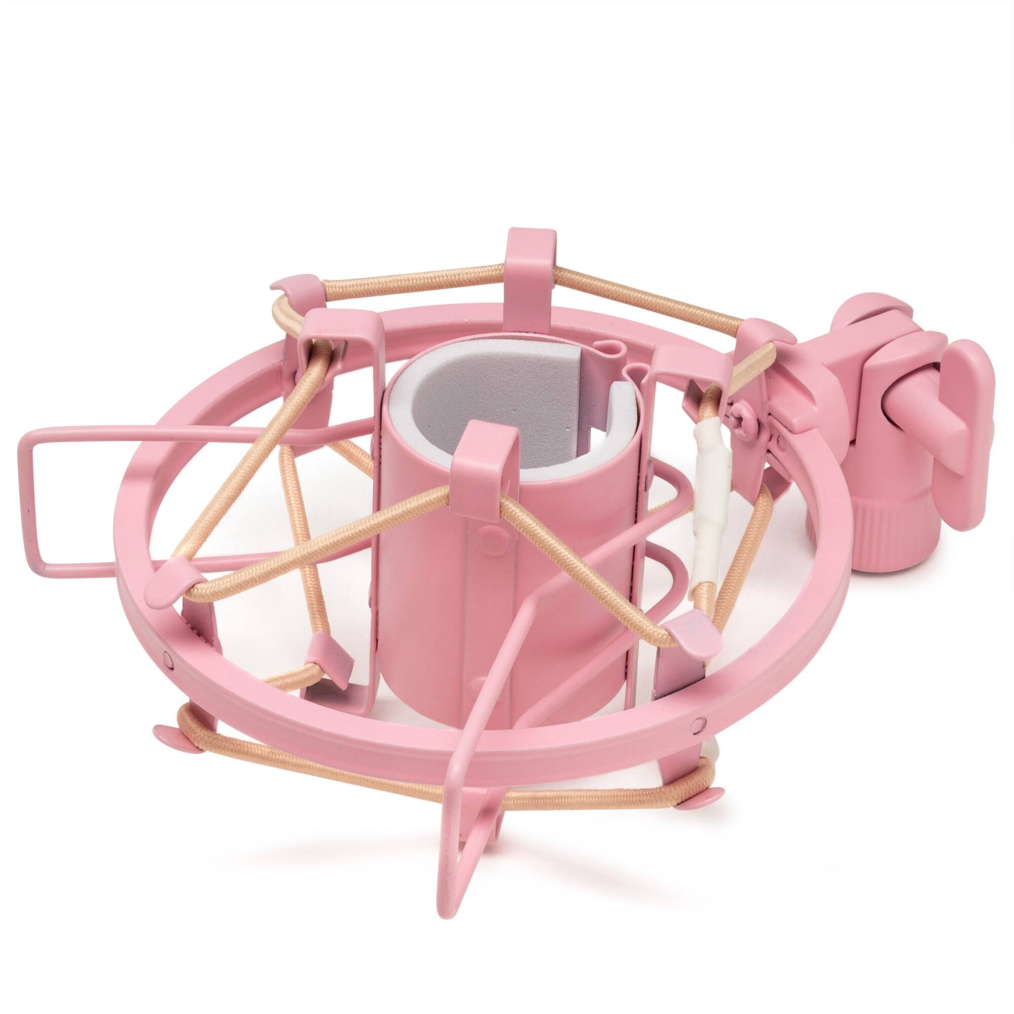 Front. FocusProAudio - Focus Pro Audio Shock Mount for Samson Q2U Microphone - Pink.