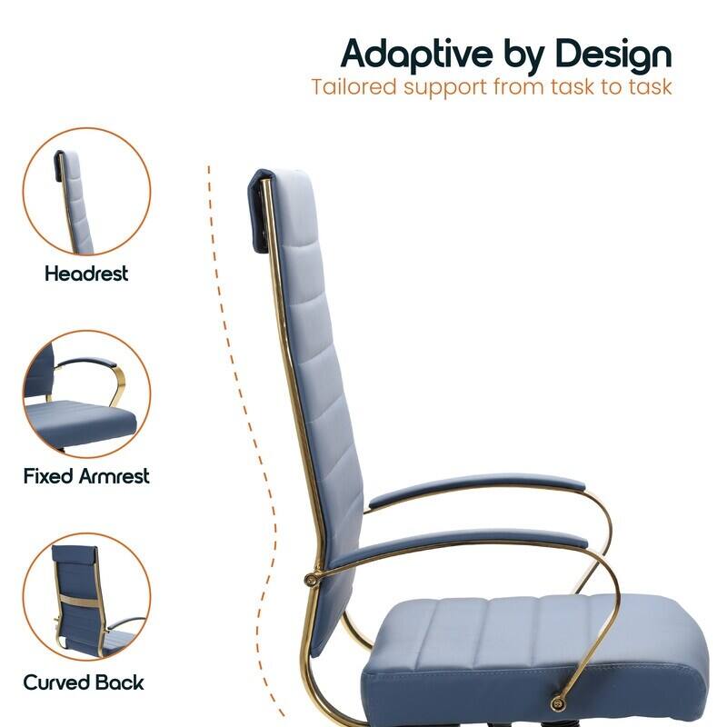 Adaptive by Design  
Tailored support from task to task  

- Headrest  
- Fixed Armrest  
- Curved Back