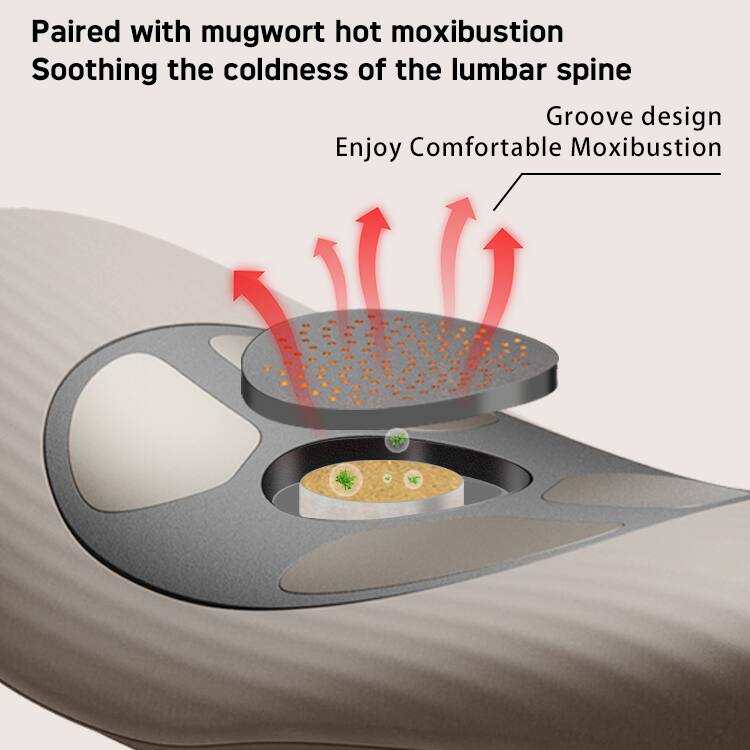 Paired with mugwort hot moxibustion  
Soothing the coldness of the lumbar spine  

Groove design  
Enjoy Comfortable Moxibustion