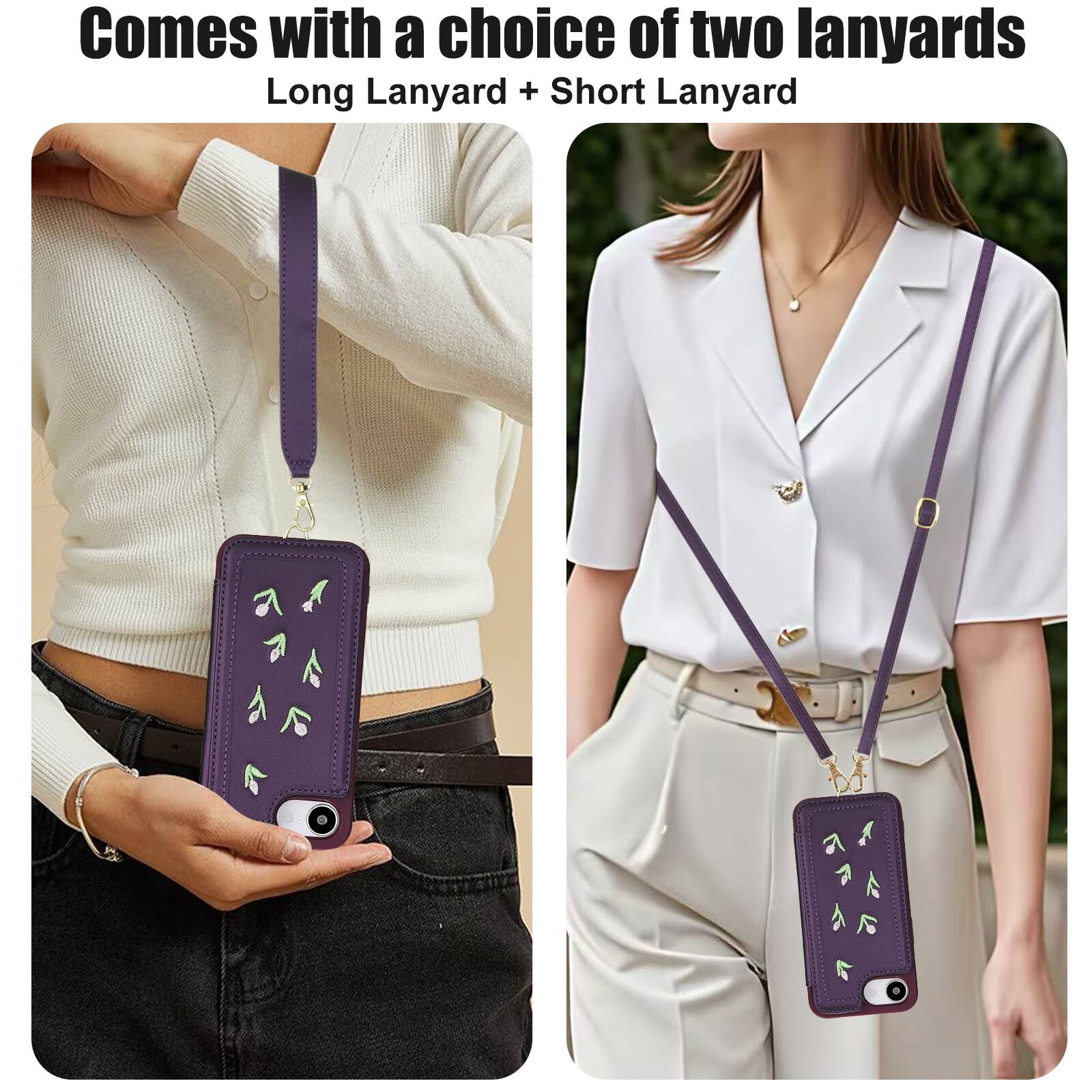 Comes with a choice of two lanyards  
Long Lanyard + Short Lanyard