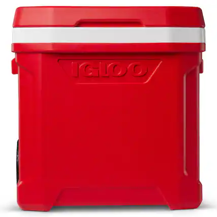 Front. Igloo - IGLOO Profile II 60 QT Roller Cooler, Red Star - Red Star.