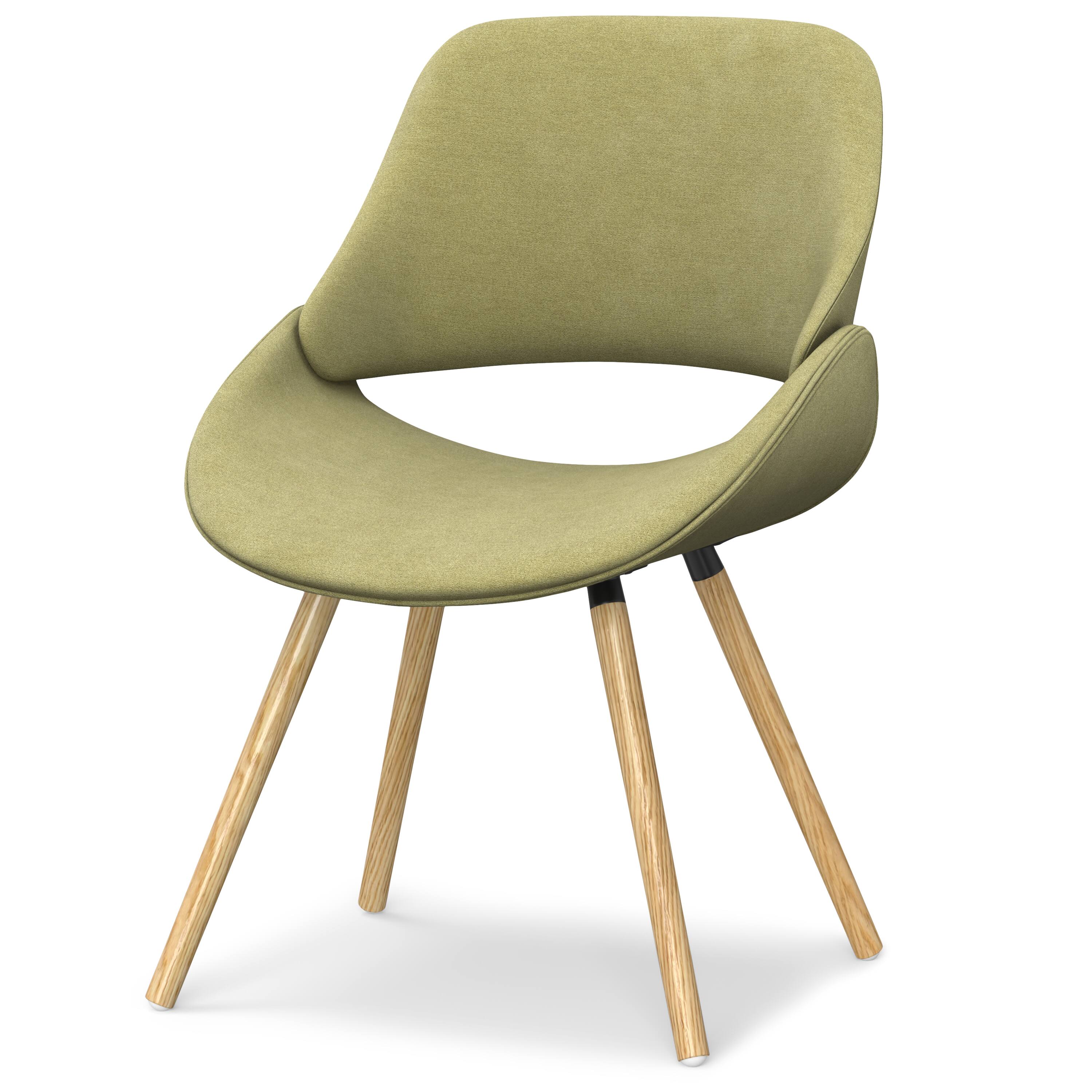 Simpli Home - Malden Bentwood Dining Chair with Light Wood Woven Fabric - Acid Green