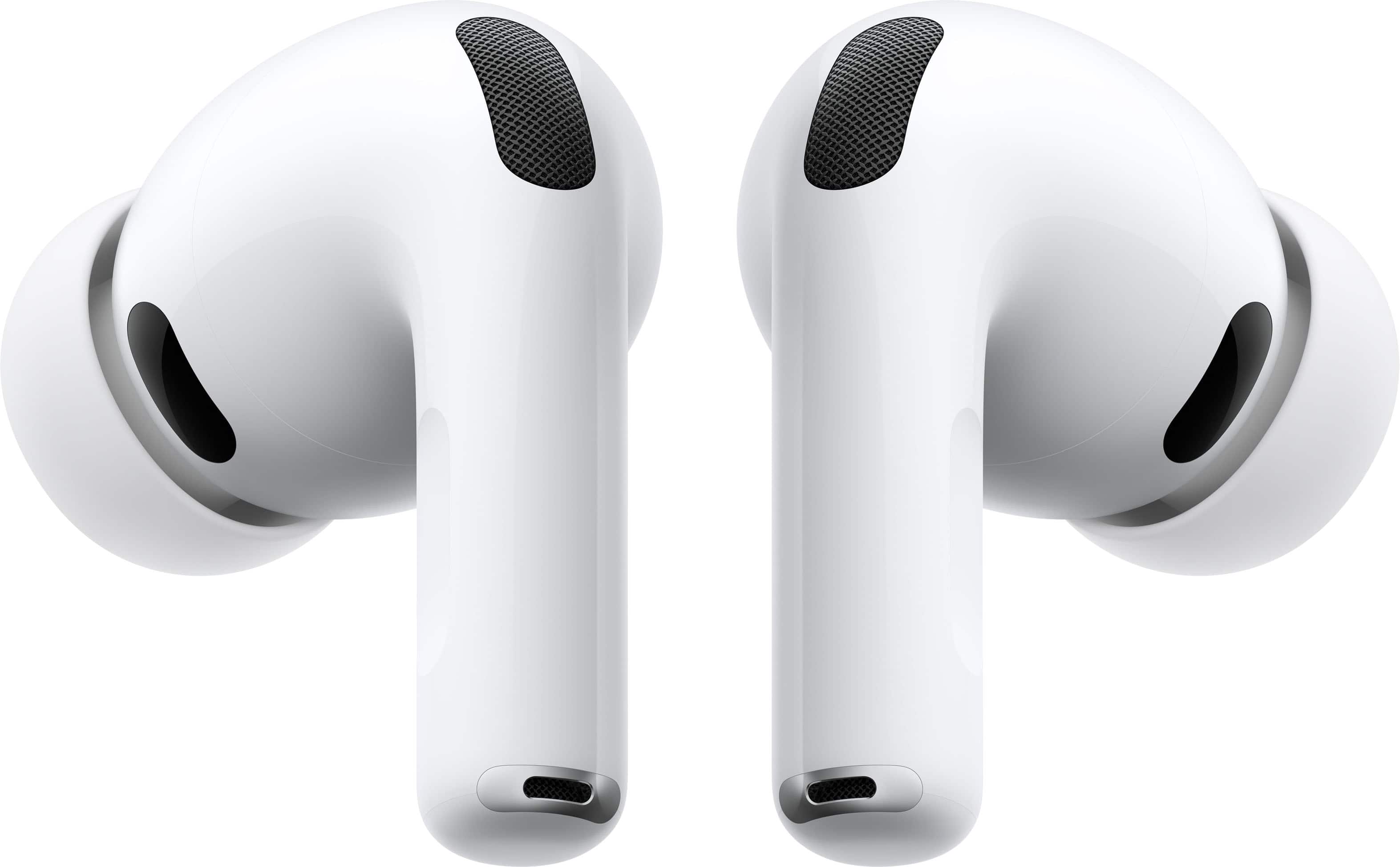 Apple - AirPods Pro 3, Wireless Active Noise Cancelling Earbuds with Heart Rate Sensing Feature - White - Front_Zoom
