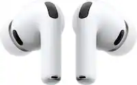 Apple - AirPods Pro 3, Wireless Active Noise Cancelling Earbuds with Heart Rate Sensing Feature - White - Front_Zoom
