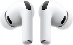 Front. Apple - AirPods Pro 3, Wireless Active Noise Cancelling Earbuds with Heart Rate Sensing Feature - White.