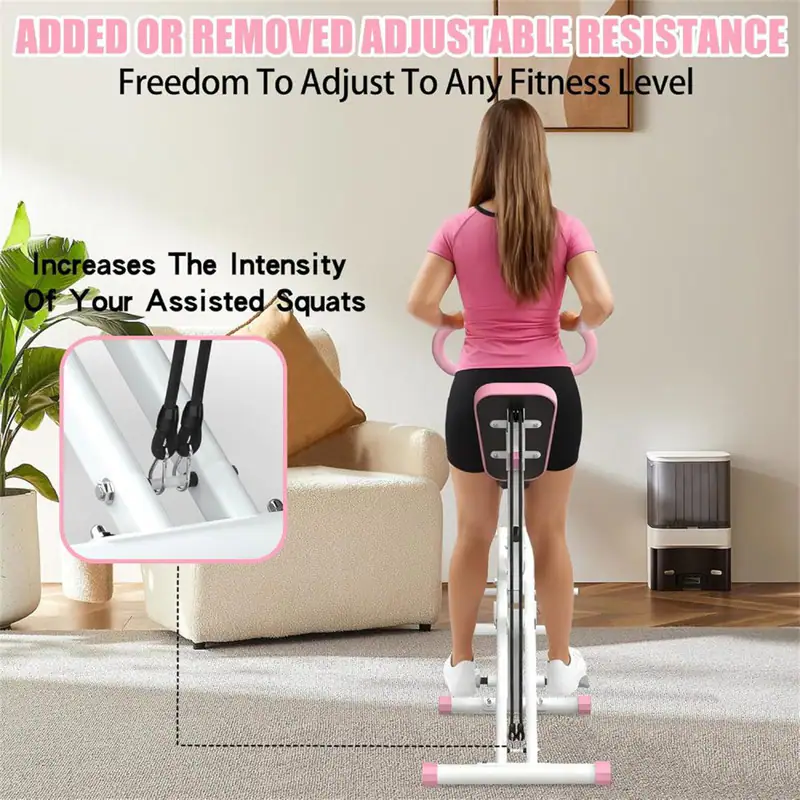 ADDED OR REMOVED ADJUSTABLE RESISTANCE  
Freedom To Adjust To Any Fitness Level  

Increases The Intensity Of Your Assisted Squats