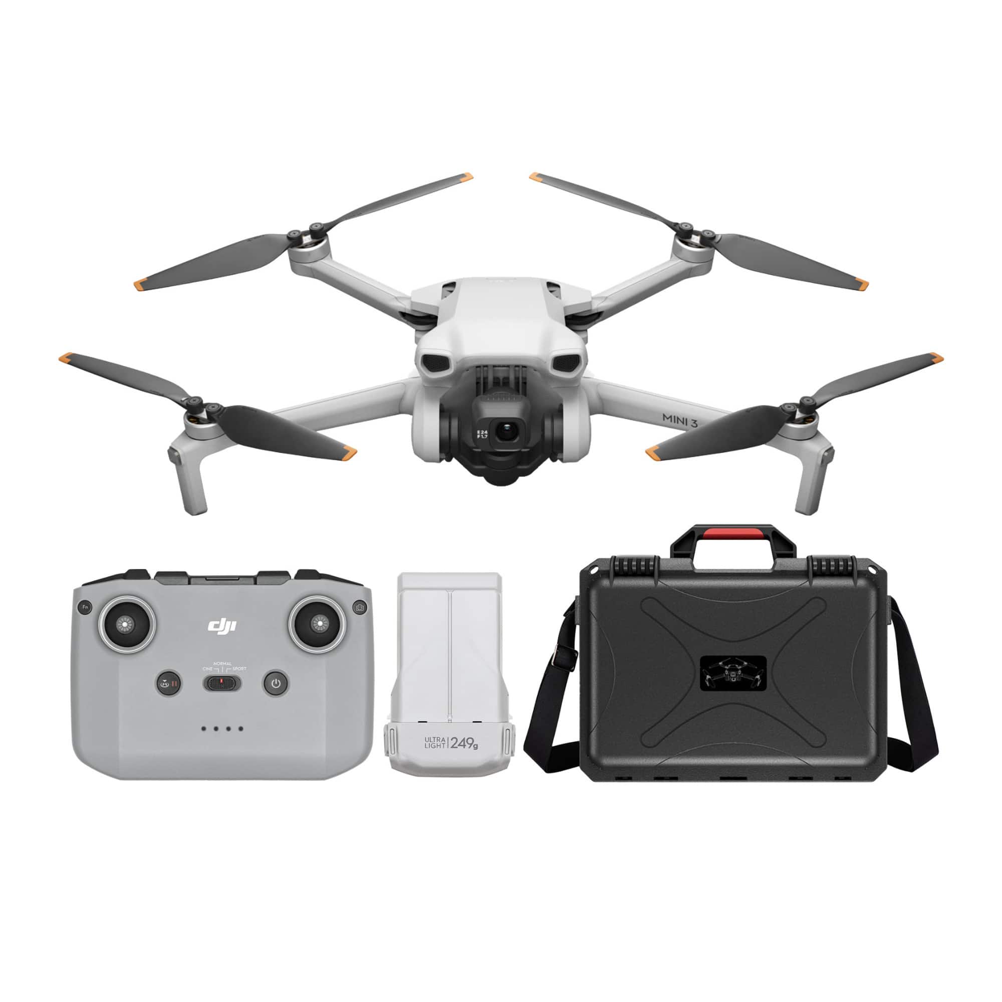 DJI Mini 3 Camera Drone with RC N1 Remote Controller with Hard