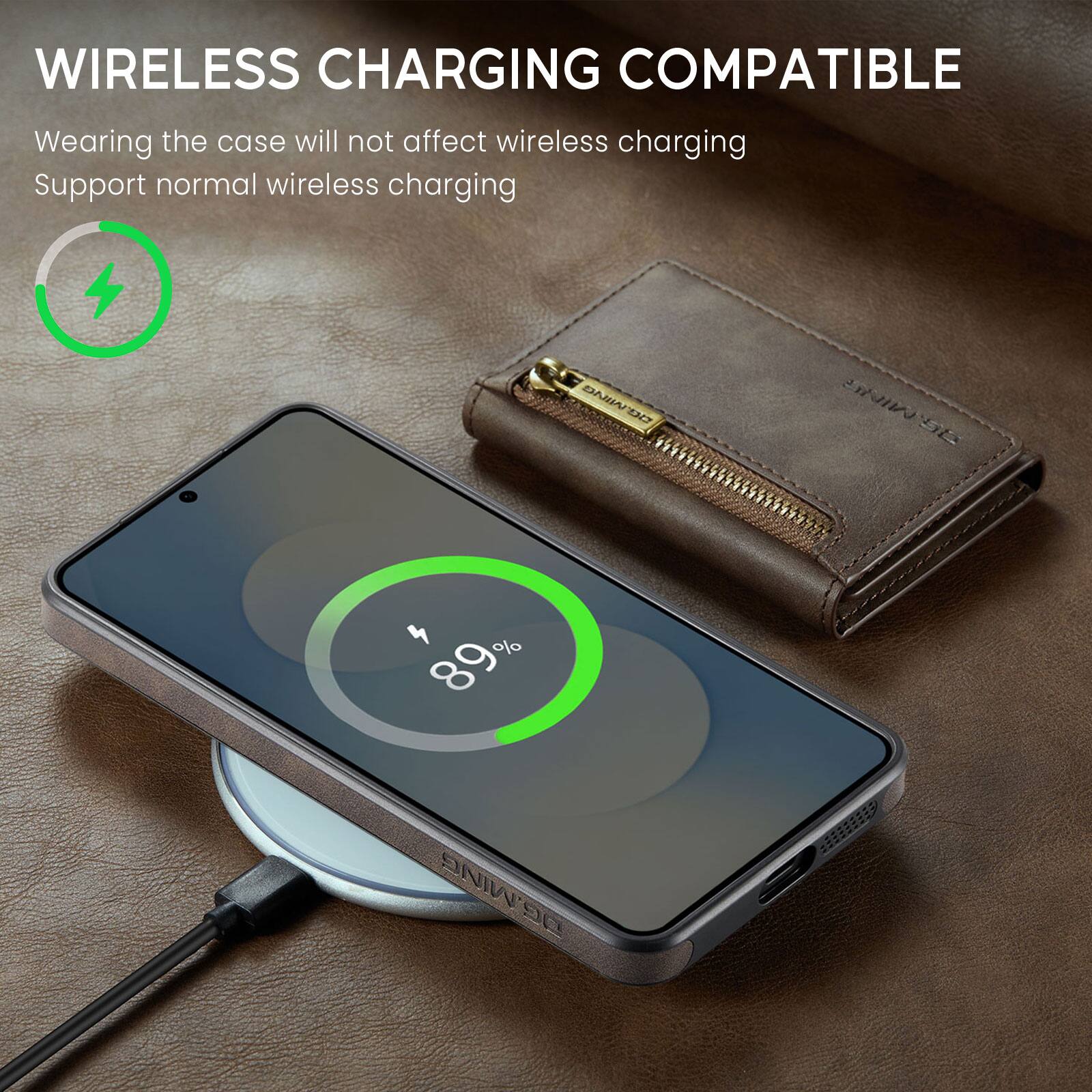 WIRELESS CHARGING COMPATIBLE

Wearing the case will not affect wireless charging
Support normal wireless charging