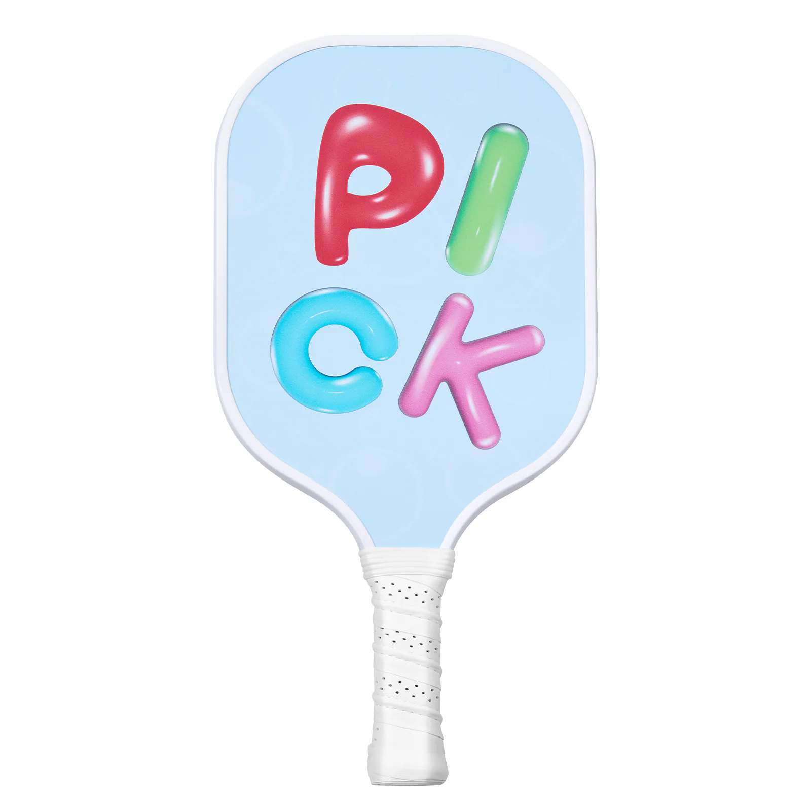 Front. VEVOR - Kids Pickleball Paddle, Lightweight Youth Pickleball Paddle with Small Grip and Cute Pattern - light blue.