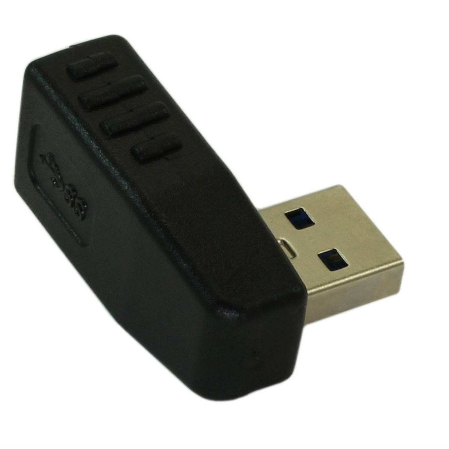 Left. Stock Preferred - 90° Right Angle Adapter Plug - Black.