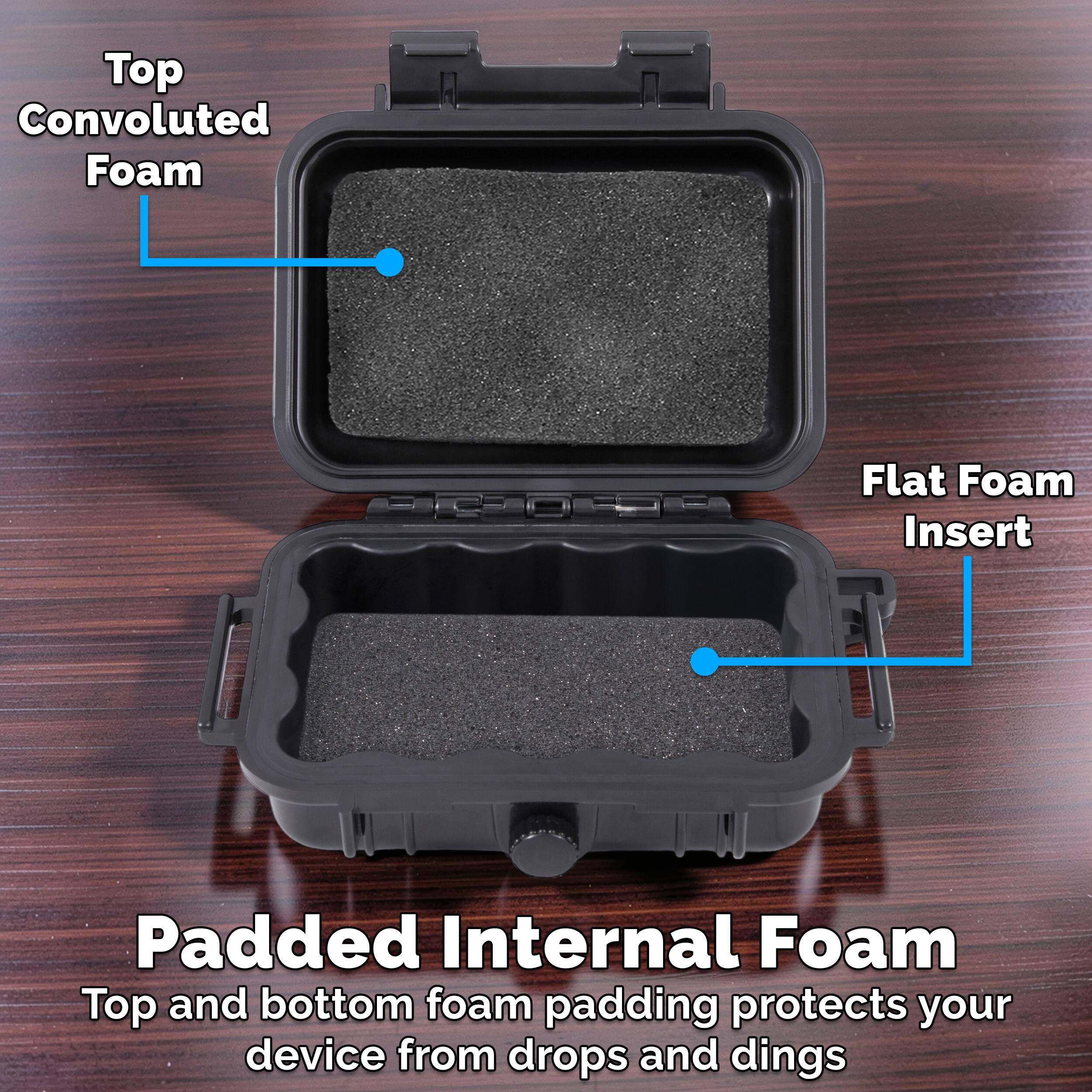 Top Convoluted Foam  
Flat Foam Insert  
Padded Internal Foam  
Top and bottom foam padding protects your device from drops and dings