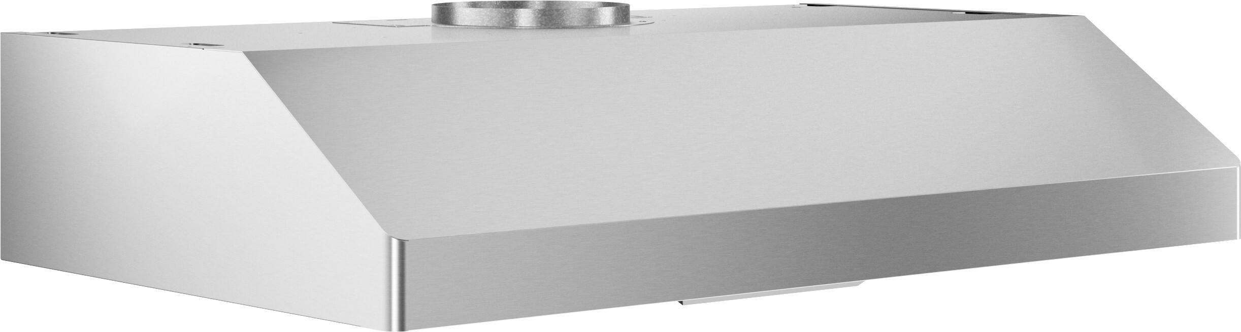 Left. Zephyr - Gust II 36 in. 600 CFM Under Cabinet Mount Range Hood with LED Light - Stainless Steel.