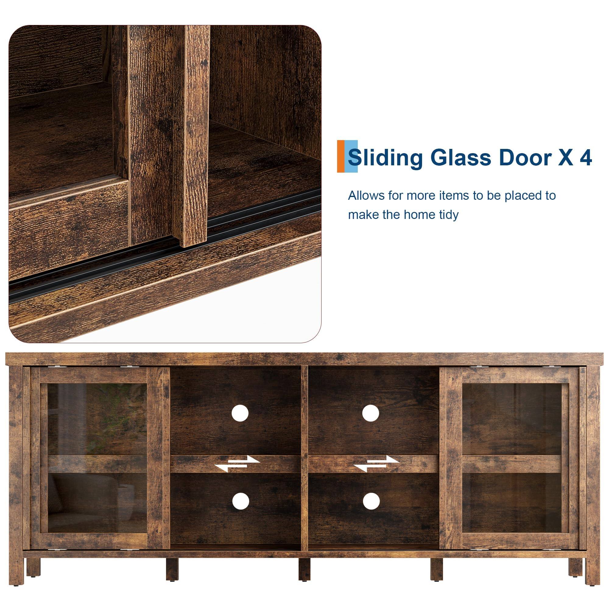 Sliding Glass Door X 4  
Allows for more items to be placed to make the home tidy