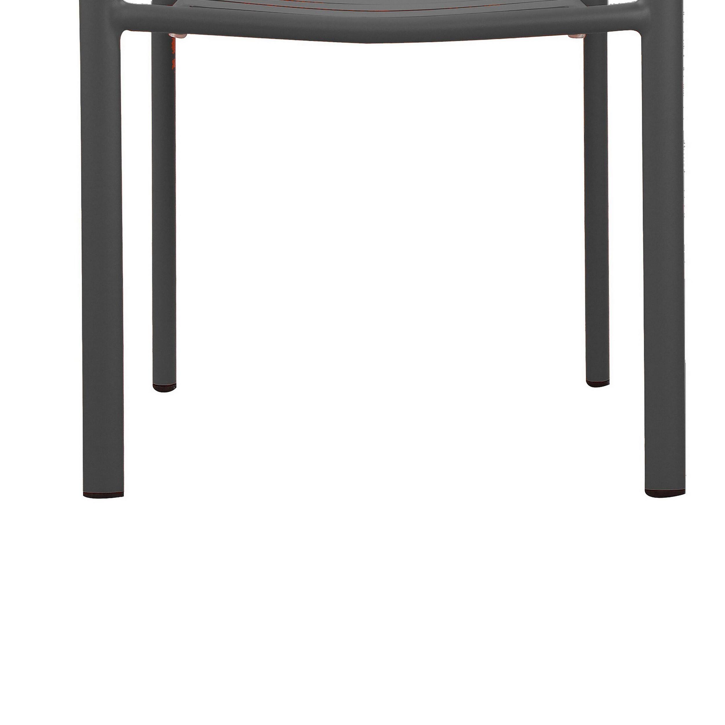 Manhattan Lane Meta 22 Inch 6 Piece Dining Chair Set Aluminum Frame ...
