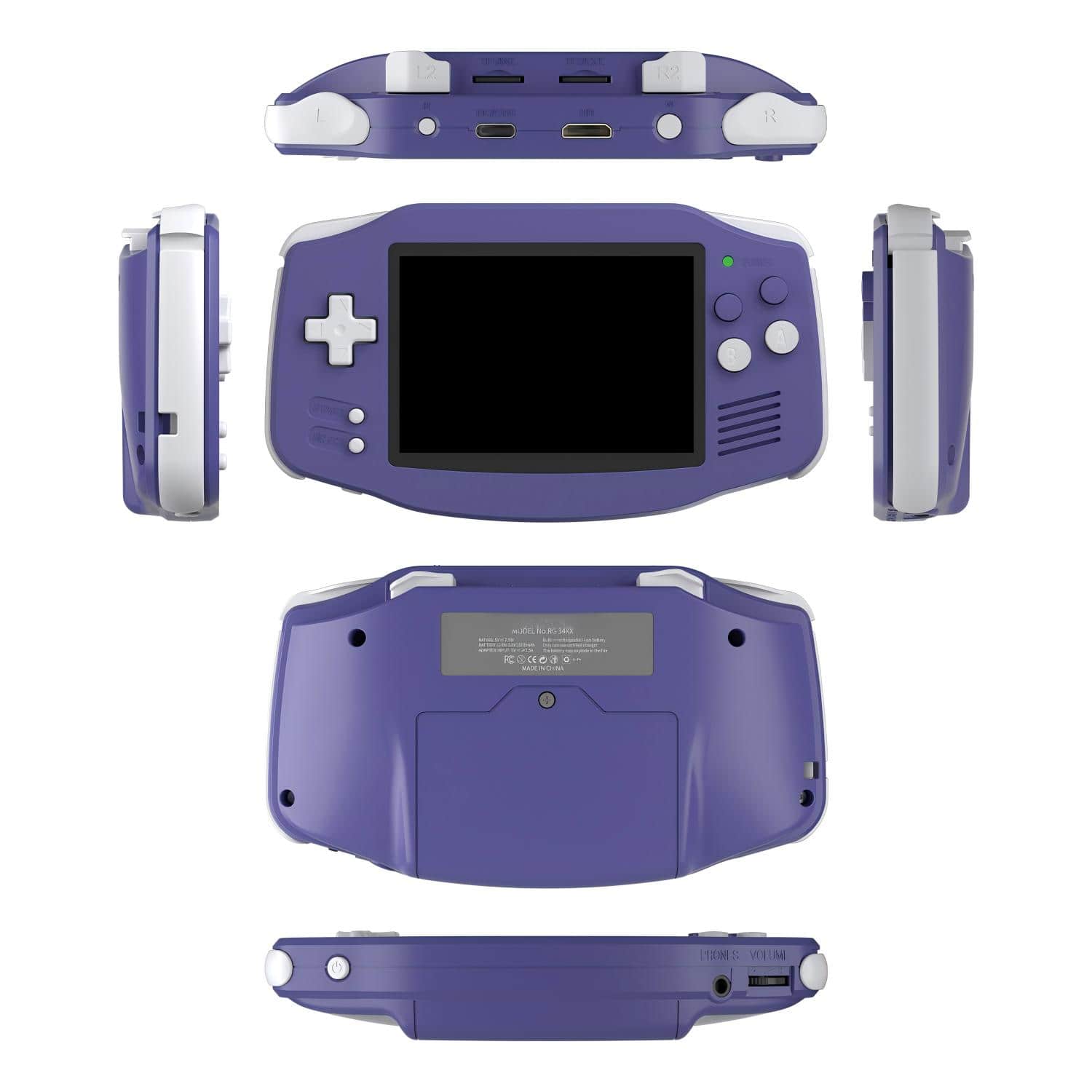 Handheld Retro Game Console with 3.4 Inch IPS Screen and Vibration Audio