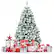 Alt View 18. Costway - 4.5Ft Pre-Lit Premium Snow Flocked Hinged Artificial Christmas Tree w/200 Lights - Green/White.
