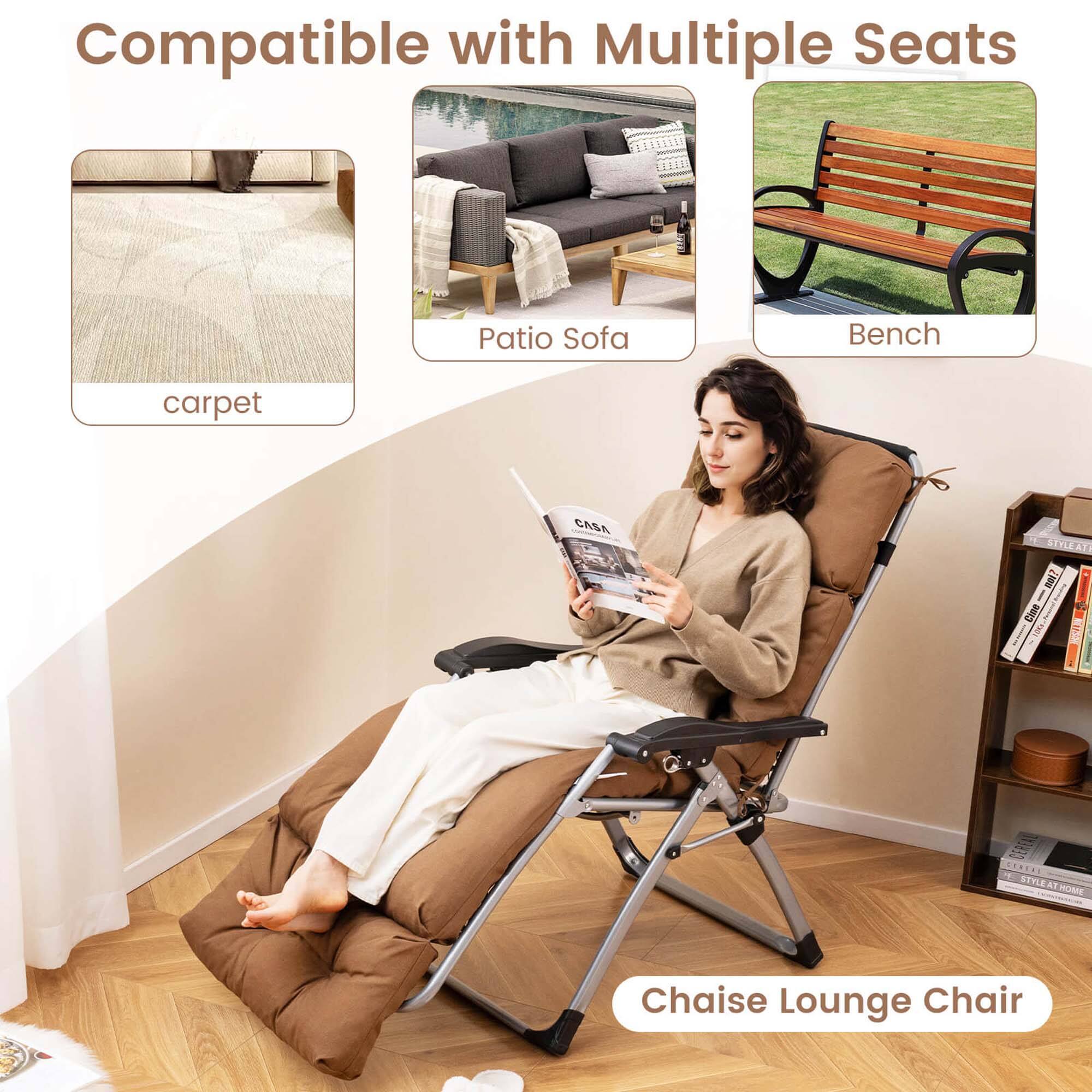 Compatible with Multiple Seats

carpet

Patio Sofa

Bench

Chaise Lounge Chair